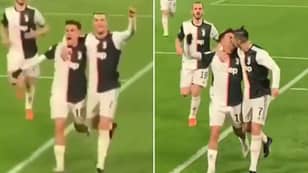 Cristiano Ronaldo Accidentally Kissed Paulo Dybala While Celebrating Juventus Goal