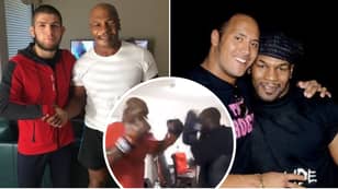 Khabib Nurmagomedov And The Rock Stunned By Mike Tyson's Training Video