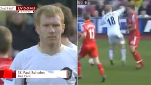 When Paul Scholes Lost It And Attempted To Punch Xabi Alonso, Failed Miserably And Got Red Card