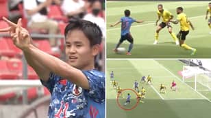 Japan's Takefusa Kubo Scores Freak 'Quadruple Nutmeg' Goal Against Jamaica And It's Blowing People's Minds
