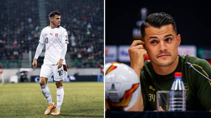 Granit Xhaka Has Dig At Arsenal Fans By Posting About 'Happiness' While Wearing Swiss Kit