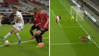 Rasmus Falk Sends Two Manchester United Defenders Back To Manchester With Brilliant Skill
