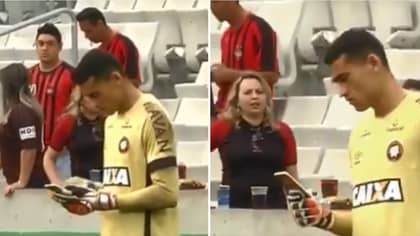 The Incredible Moment A Goalkeeper Goes On His Phone During Brazilian Top Flight Game
