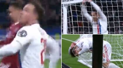 Xherdan Shaqiri's Attempt To Swing On The Crossbar Ends Hilariously Because He's Too Small
