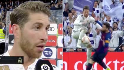 Sergio Ramos Responds When Asked If He Elbowed Lionel Messi During El Clasico