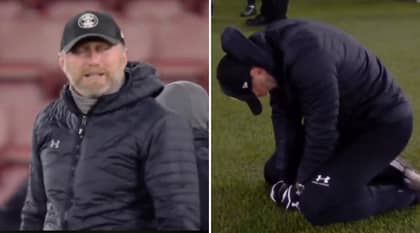 Ralph Hasenhuttl Sinks To His Knees And Breaks Down Into Tears After Southampton's 1-0 Win Over Liverpool