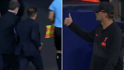 Jurgen Klopp’s Reaction To Diego Simeone Storming Down The Tunnel Is Priceless