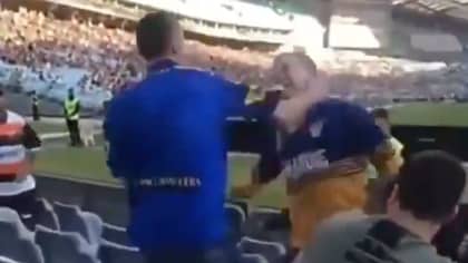 Punches Thrown As Fight Breaks Out Between Two Parramatta Eels Fans