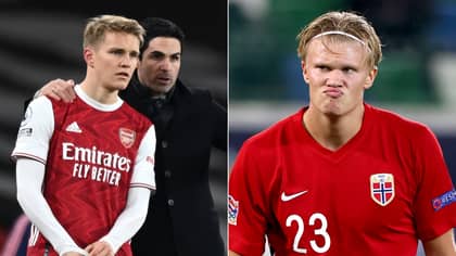 Arsenal Fans Reckon They'll Sign Erling Haaland After Image Of Him Doing 'Pepe's Celebration' Emerges Online
