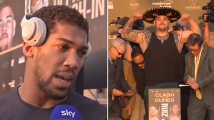 Anthony Joshua Reacts To Andy Ruiz Jr Weighing In More Than Three Stone Heavier Than Him