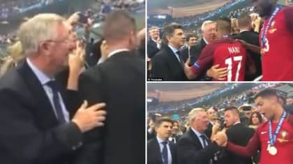 Remembering When Sir Alex Ferguson Waited For Cristiano Ronaldo And Nani After Euro 2016 Win