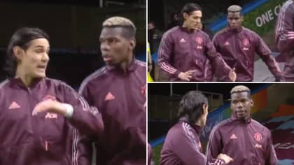 Edinson Cavani Showed His Valuable Experience In Pre-Match Chat With Paul Pogba