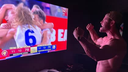 Chris Hemsworth's Epic AFL Celebration Goes Viral