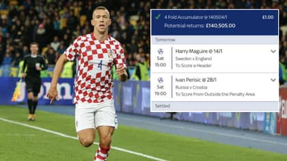 If Ivan Perisic Scores From Outside The Area, Punter Will Win £140,000 Bet
