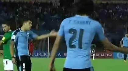 WATCH: What Happened Between Luis Suarez And Edinson Cavani During Uruguay Duty 