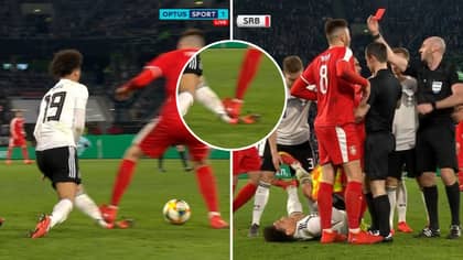 Leroy Sane Is On The Receiving End Of Horror Challenge Against Serbia