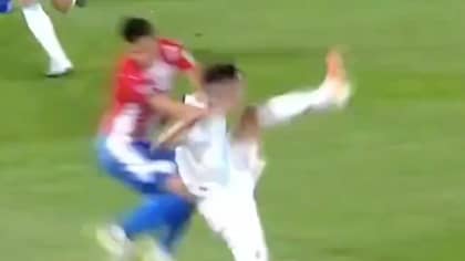 The Wild Flying Knee Tackle That Resulted In Argentina's Exequiel Palacios Suffering A Fractured Spine