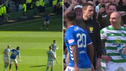 Alfredo Morelos Receives Straight Red In Old Firm Derby After Lashing Out At Scott Brown