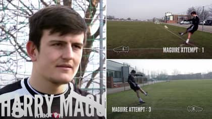 Rare Footage Of A 20-Year-Old Harry Maguire Smashing The Two-Footed Corner Challenge Has Emerged