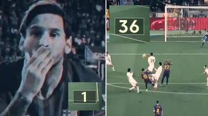 All Of Lionel Messi's 36 La Liga Goals In A One-Minute Clip