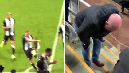 Matt Ritchie Accidentally Kicked A Corner Flag Into A Fan's Balls Celebrating Newcastle's Winner