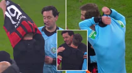 David Abraham Swapped Shirts With A Referee After His Final Bundesliga Game