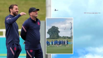 A Plane Flies Over England Training Session With Tactical Advice For Upcoming Clash Against Croatia 