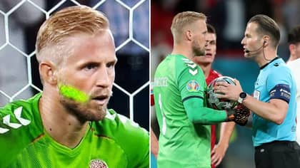 Kasper Schmeichel Told The Referee About Lasers In His Eye vs England And Has Shared Their Conversation
