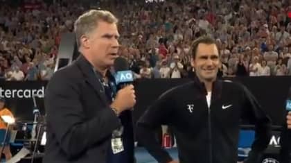 Will Ferrell Hilariously Interviews Roger Federer At Australian Open