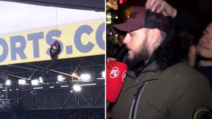 Crystal Palace Fan Steals DT's Hat Then Hangs It From The Stand