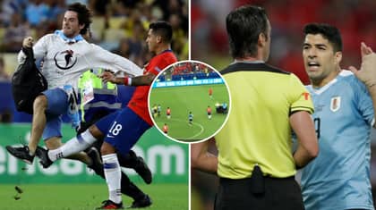 Luis Suarez Appealed For Jara To Be Shown A Card After He Tackled Pitch Invader