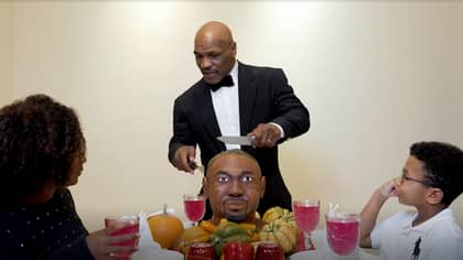 Mike Tyson 'Eats Roy Jones Jr's Head' In Bizarre Thanksgiving Video