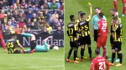 Vitesse Player Gives Referee A Yellow Card After Bizarre Incident 