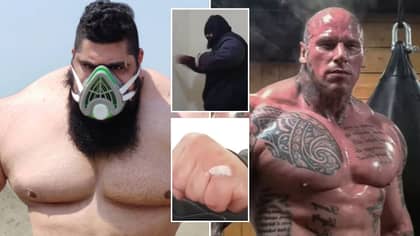 The 'Iranian Hulk' Is Punching Concrete Walls To Train For 'Scariest Man On The Planet' Fight