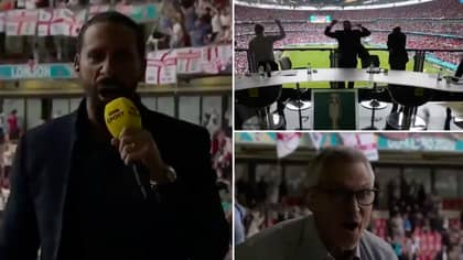 BBC Pundits Celebrating Raheem Sterling's Goal vs Germany Is Perfect