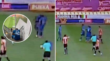 Grimsby Town Player Sent Off For Headbutting His Own Teammate