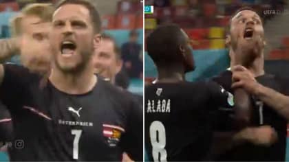Marko Arnautovic Absolutely Loses His Head In Wild Celebration During Austria's Match 