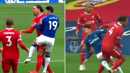 Footage Shows The Exact Moment Virgil Van Dijk Injured James Rodriguez In The Merseyside Derby