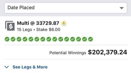 15-Leg NFL Multi Earns Six Aussie Mates Over $200k From Just $6