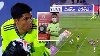 River Plate Midfielder Enzo Perez Forced To Play 90 Minutes In Goal After COVID Outbreak, He Wins MOTM