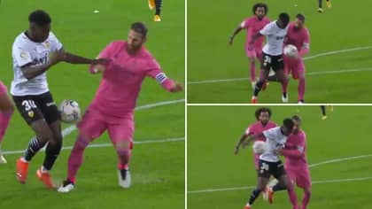 Sergio Ramos Produced The Most Obvious Handball You'll Ever See During Valencia 4-1 Real Madrid