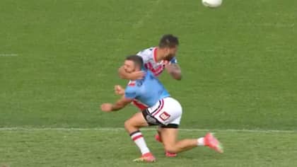 Roosters Left Fuming After Dragons Winger Jordan Pereira Escapes Sending Off For High Tackle