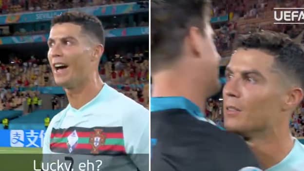Cristiano Ronaldo Told Thibaut Courtois Belgium Were 'Lucky' At Full-Time Of Euro 2020 Fixture