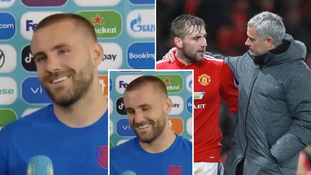 Luke Shaw's Reaction To Dropping A Masterclass In 'Jose Mourinho's Backyard' Is Priceless
