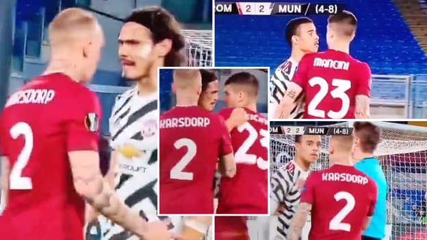Edinson Cavani Incredibly Backed Up Mason Greenwood During Heated Confrontation With Roma Players