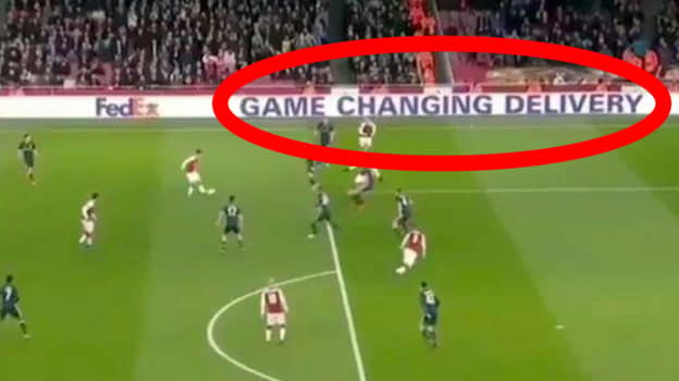 The Advertising Boards Predicted Mesut Ozil's Outrageous Assist For Aaron Ramsey