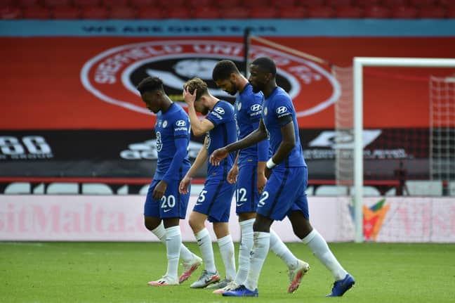 Chelsea's loss to Sheffield United was a big blow, softened by Leicester's loss to Bournemouth on Sunday. Image: PA Images