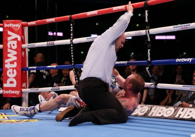 Groves is counted out. Image: PA