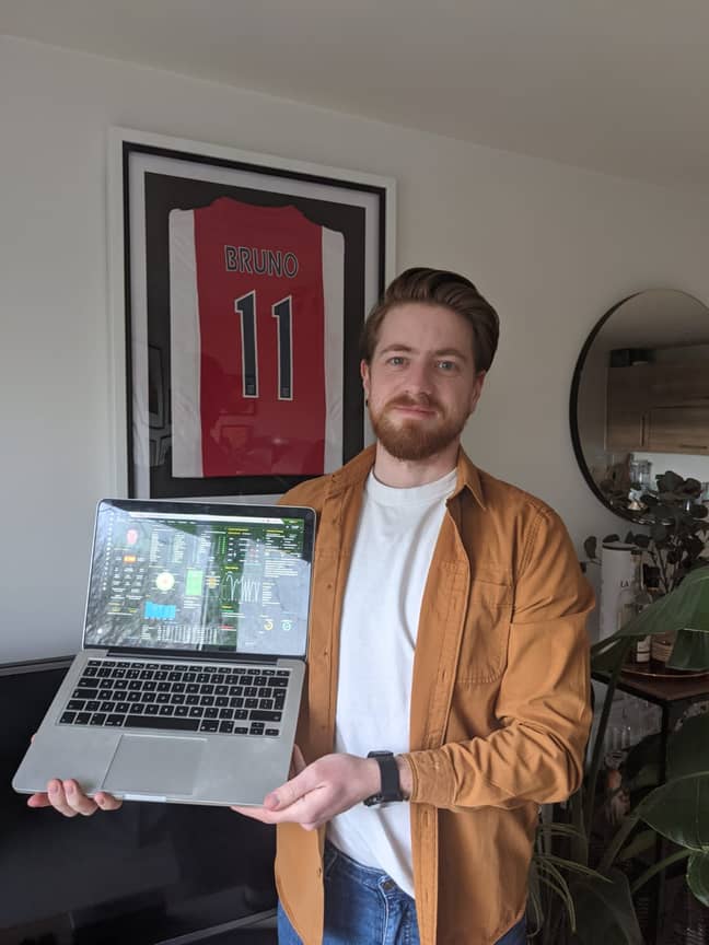A proud Football Manager fan and his favourite newgen. Image: Tom Wood