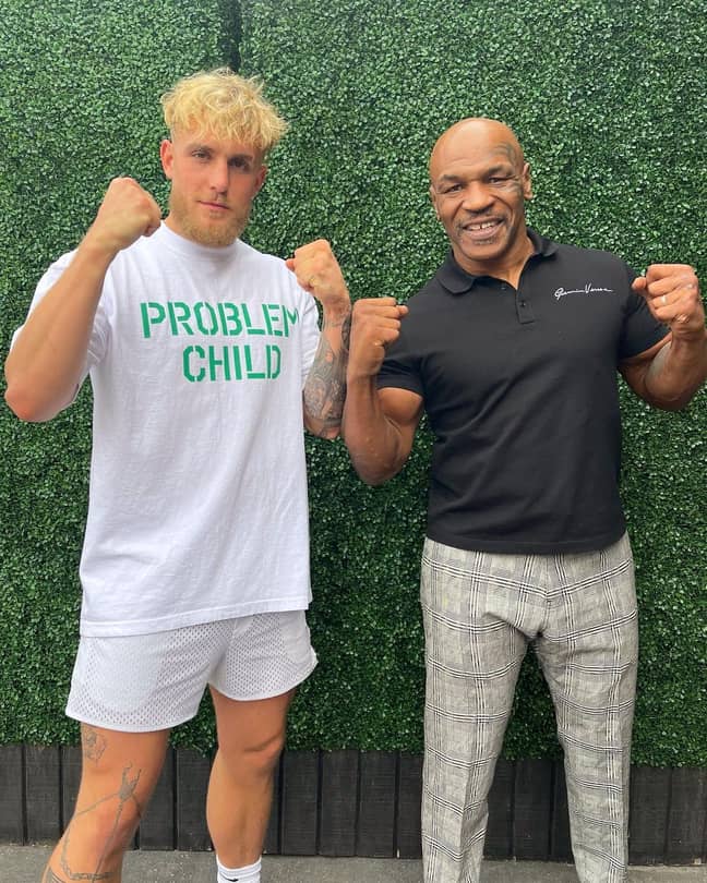 Jake Paul with boxing royalty Mike Tyson. Credit: Instagram/@jakepaul